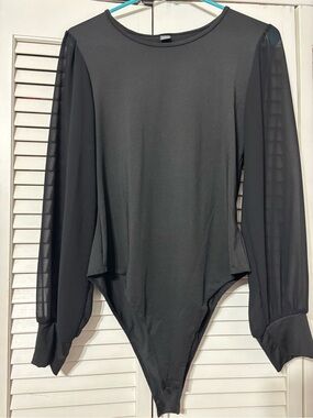 SHEIN Black Crew Neck Long Sleeve Top